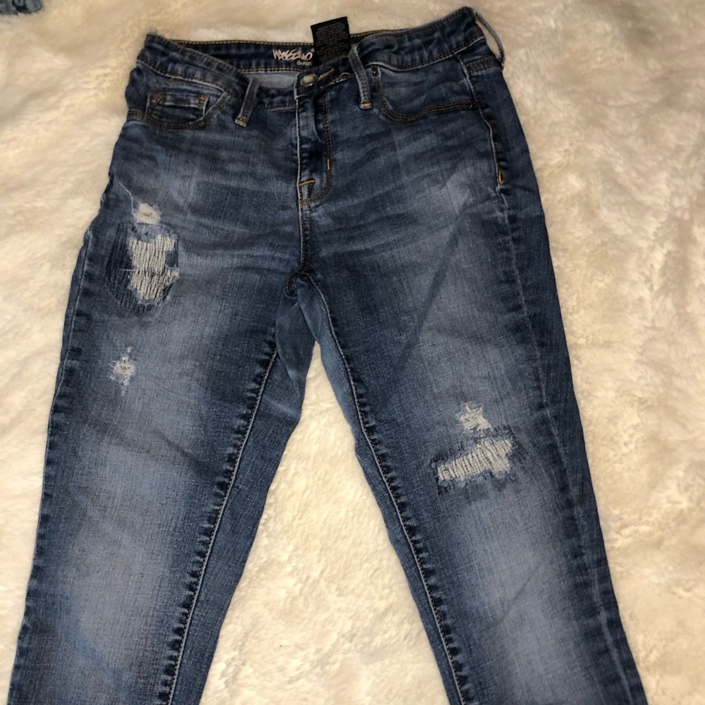 High rise blue jegging skinny